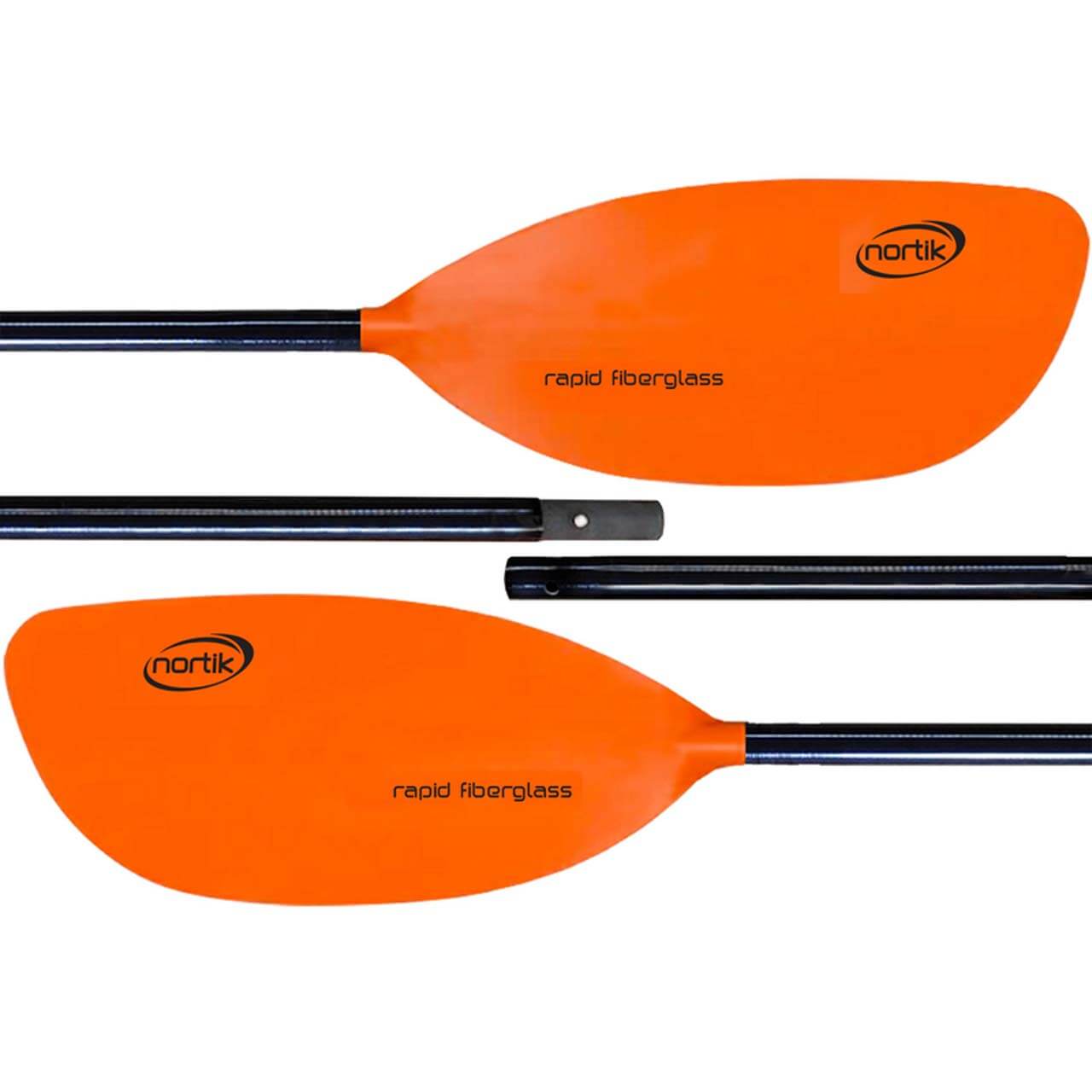 Nortik Rapid Packraft-Paddel - Orange, 210 cm