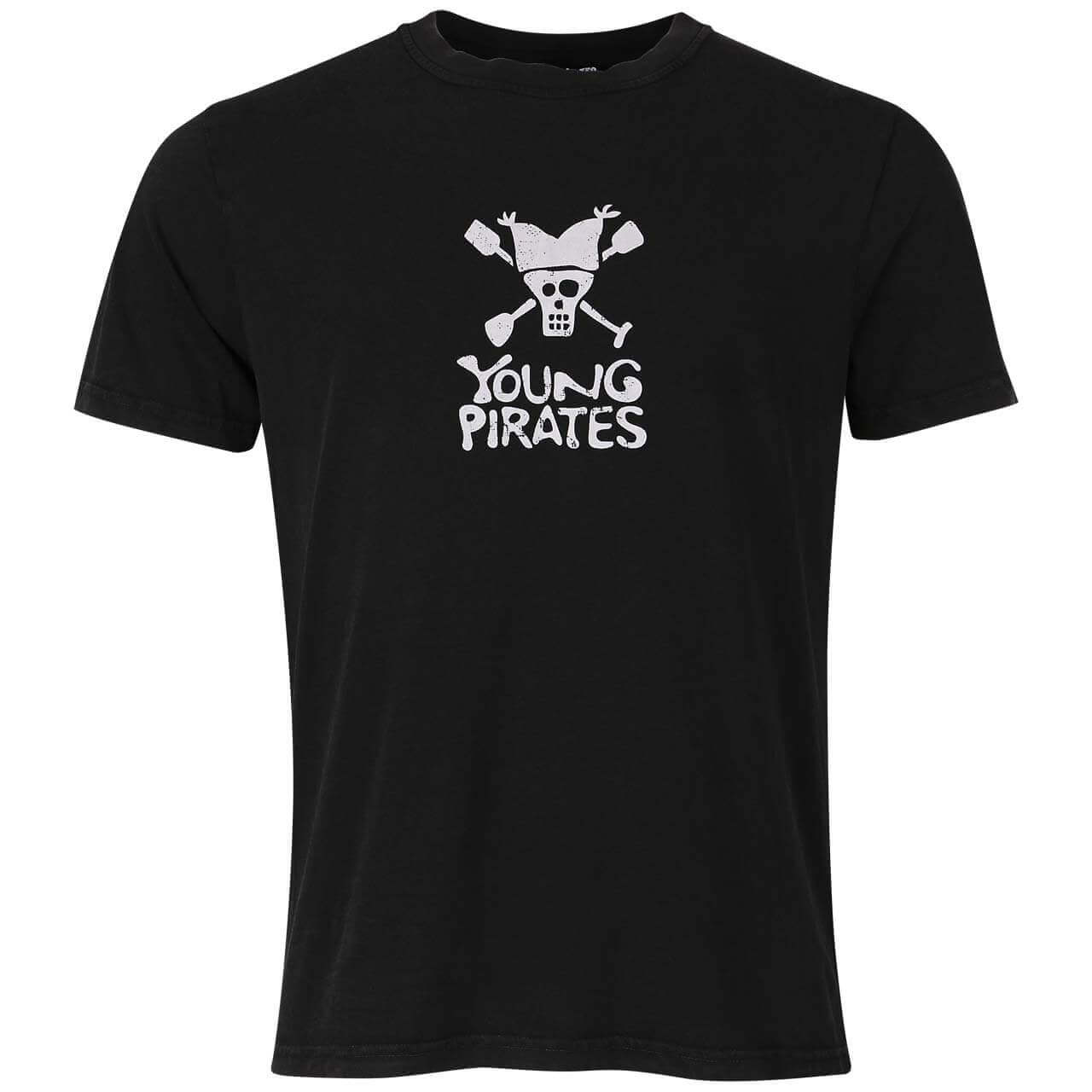 Young Pirates Vintage Skull T-Shirt - Black, M