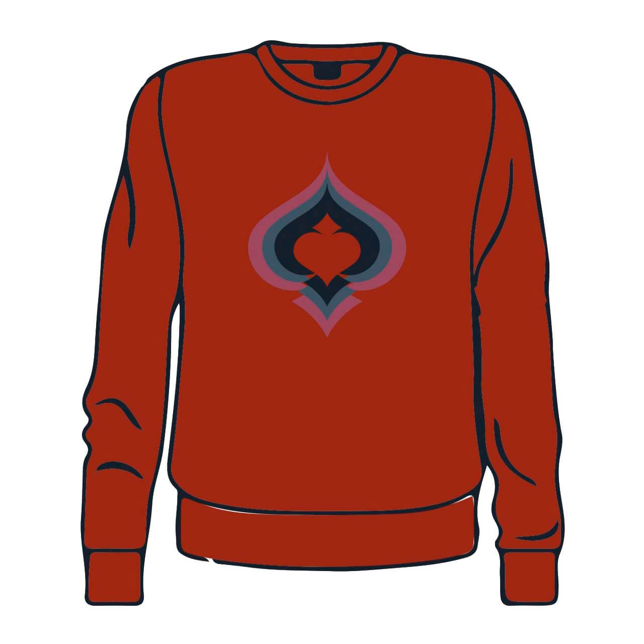 Spade Logo Sweatshirt - Maroon, M