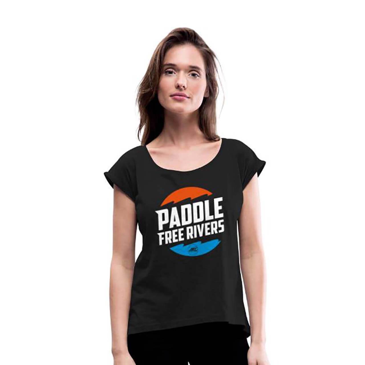 AKC Paddle Free Rivers Damen T-Shirt - Black, XS